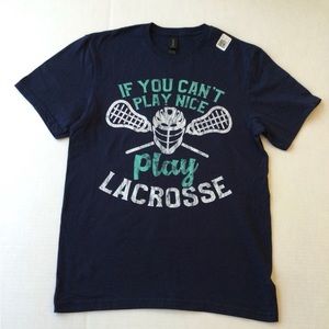 Gildan NWT Men’s Size Small Navy Lacrosse Graphic T-Shirt